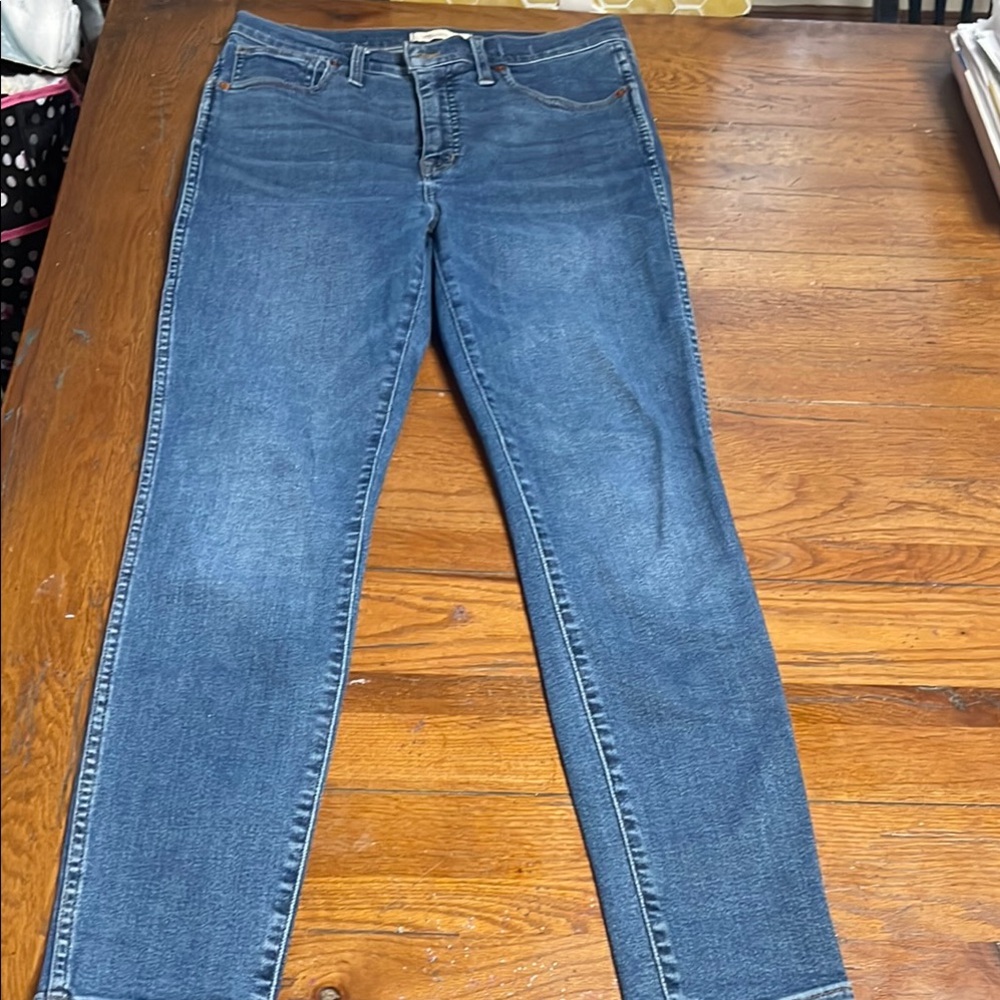 Madewell Blue Skinny Jeans Classic Style size 28 High Rise